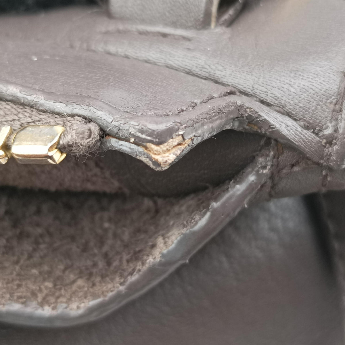 Secondhand Yves Saint Laurent Y Ligne Petit Cabas Grey Leather 311210 shoulderbag | stylenewstar