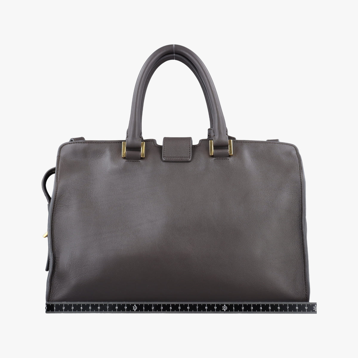 Secondhand Yves Saint Laurent Y Ligne Petit Cabas Grey Leather 311210 shoulderbag | stylenewstar