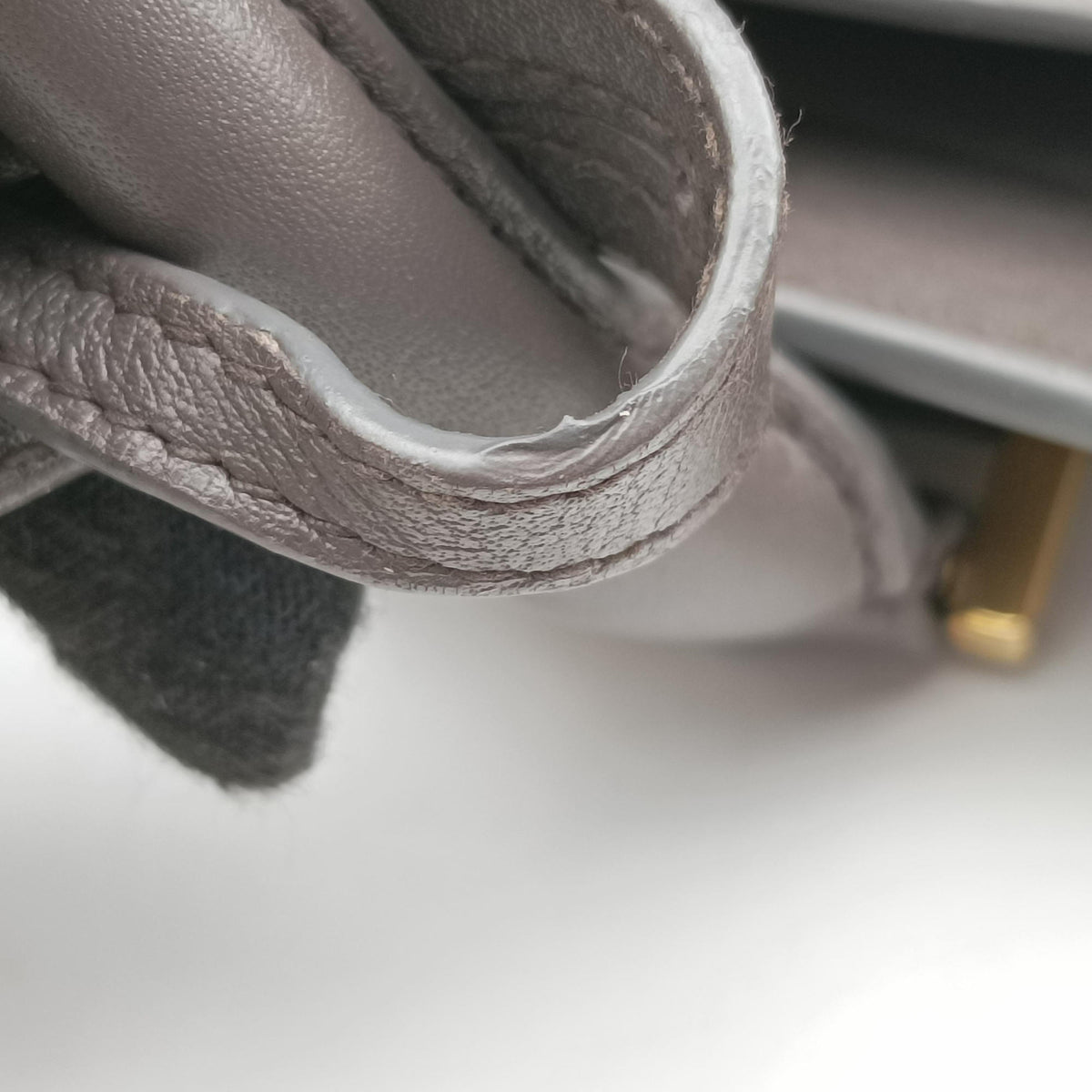 Secondhand Yves Saint Laurent Y Ligne Petit Cabas Grey Leather 311210 shoulderbag | stylenewstar