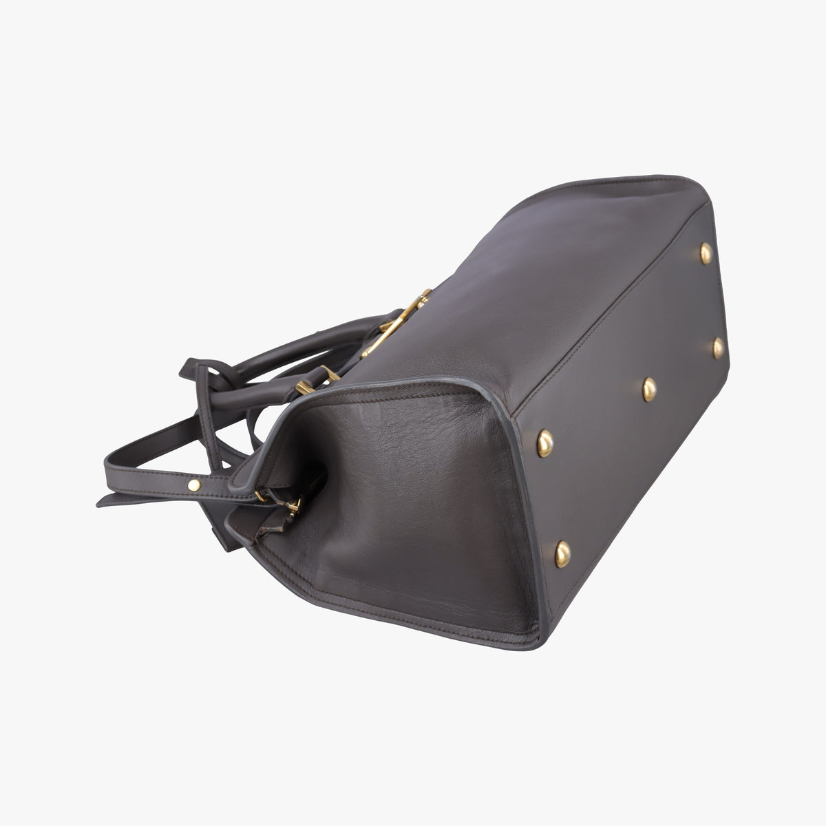 Secondhand Yves Saint Laurent Y Ligne Petit Cabas Grey Leather 311210 shoulderbag | stylenewstar