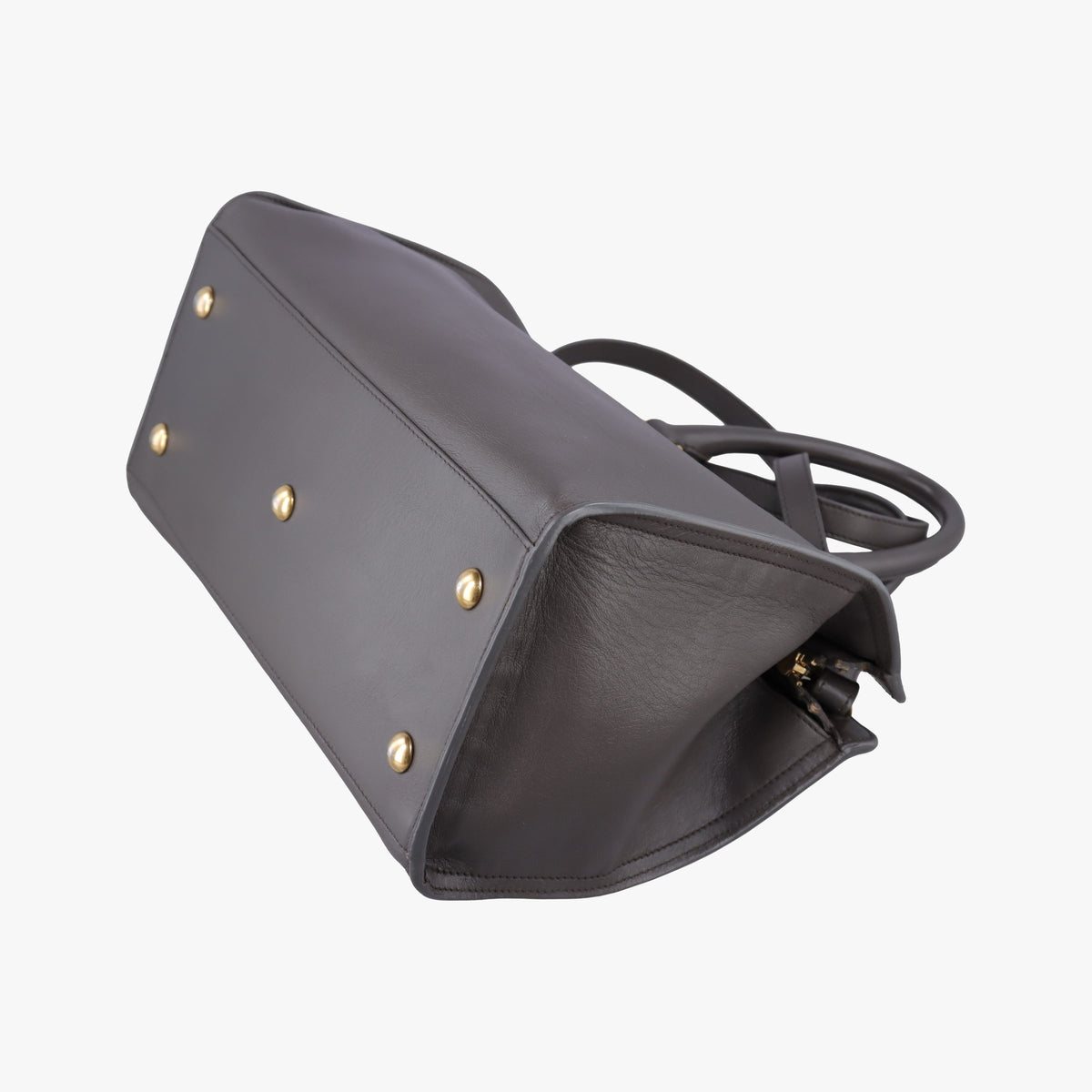 Secondhand Yves Saint Laurent Y Ligne Petit Cabas Grey Leather 311210 shoulderbag | stylenewstar
