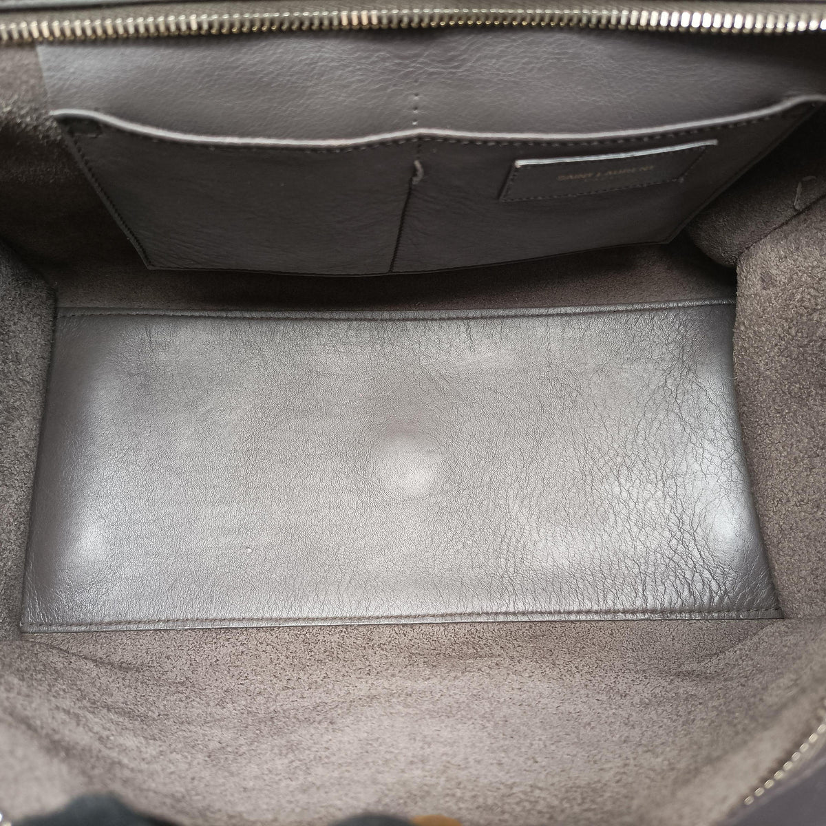 Secondhand Yves Saint Laurent Y Ligne Petit Cabas Grey Leather 311210 shoulderbag | stylenewstar