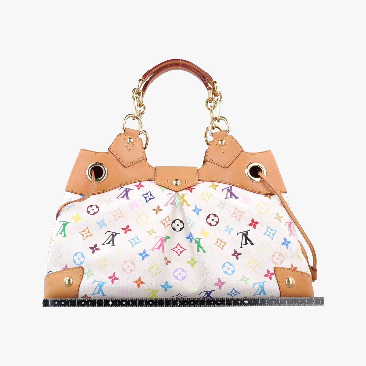 Pre-owned Louis Vuitton URSULA white Monogram Multicolor M40123 handbag | stylenewstar