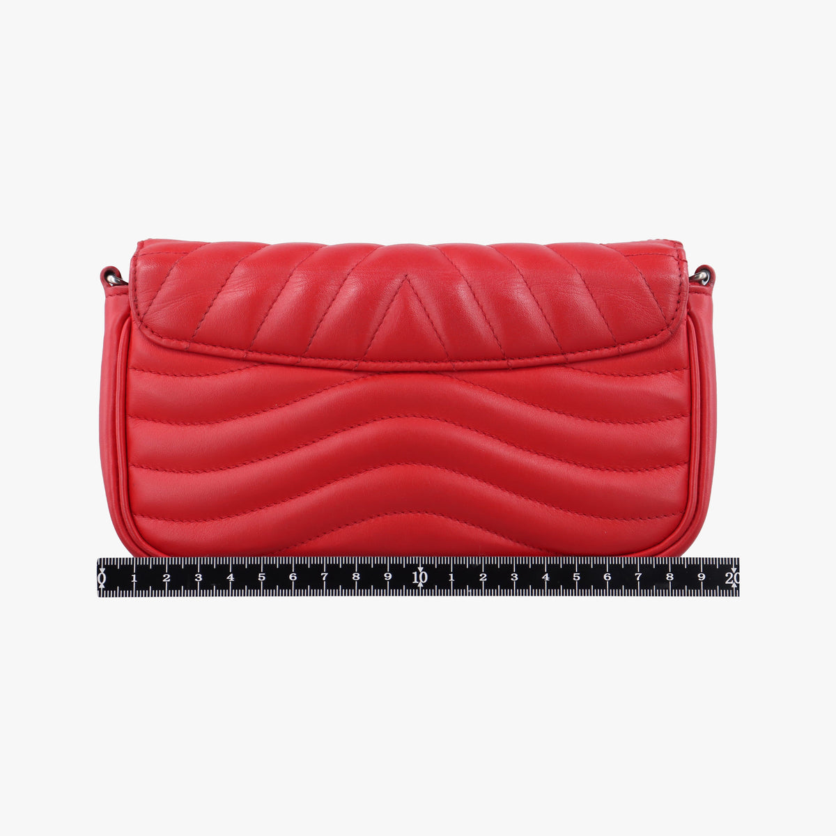 Pre-owned Louis Vuitton New Wave Chain Pochette ECARLATE Leather M63956 shoulderbag | stylenewstar