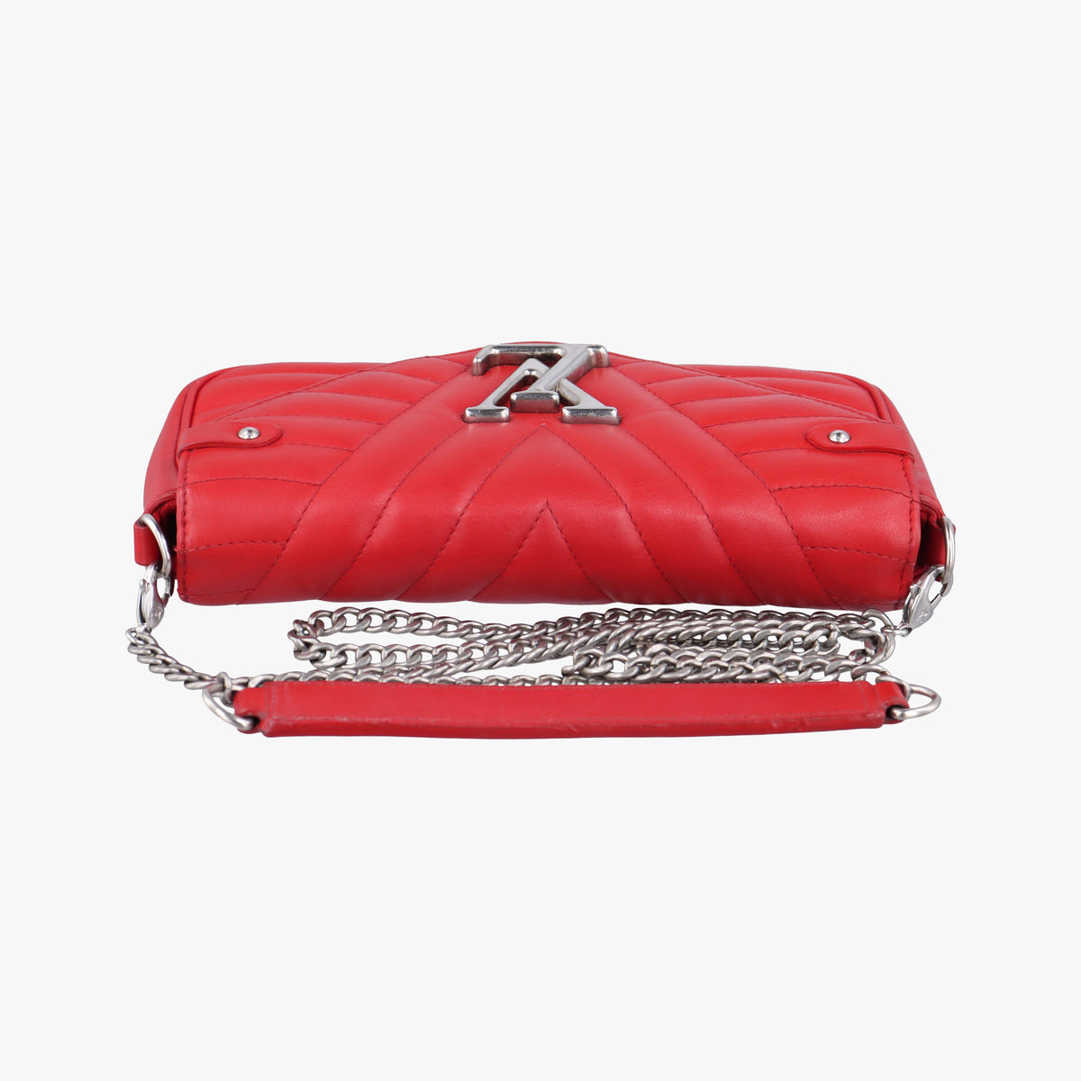 Pre-owned Louis Vuitton New Wave Chain Pochette ECARLATE Leather M63956 shoulderbag | stylenewstar