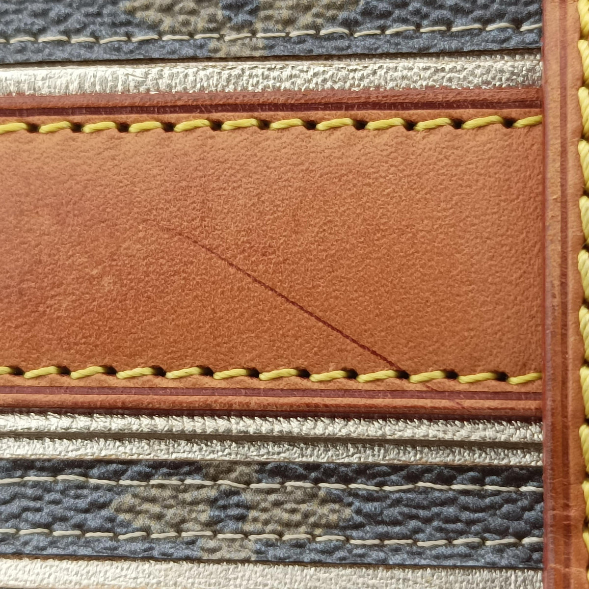 Pre-owned Louis Vuitton Neo Brown×Argent Monogram Eden×calf leather M40355 shoulderbag | stylenewstar