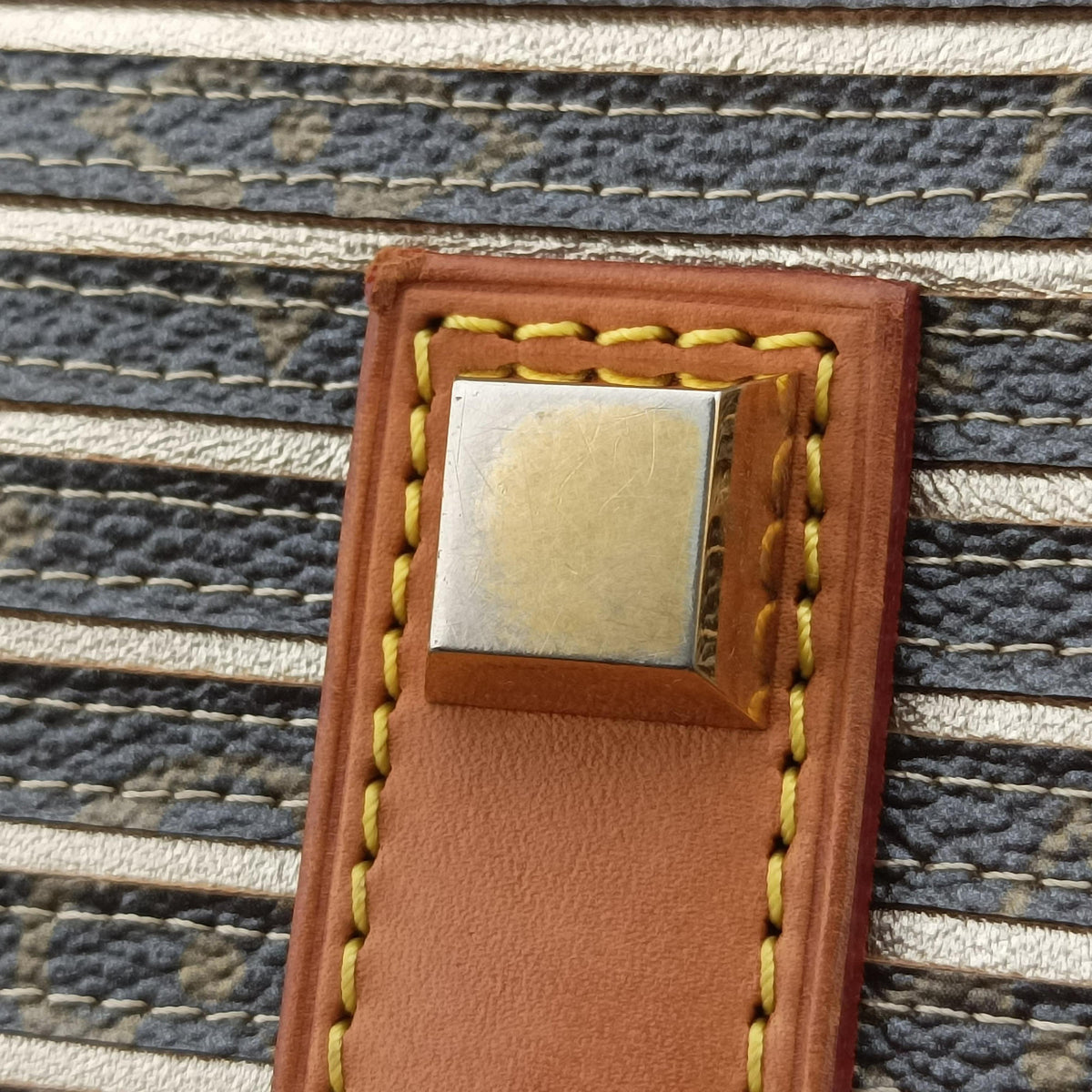 Pre-owned Louis Vuitton Neo Brown×Argent Monogram Eden×calf leather M40355 shoulderbag | stylenewstar
