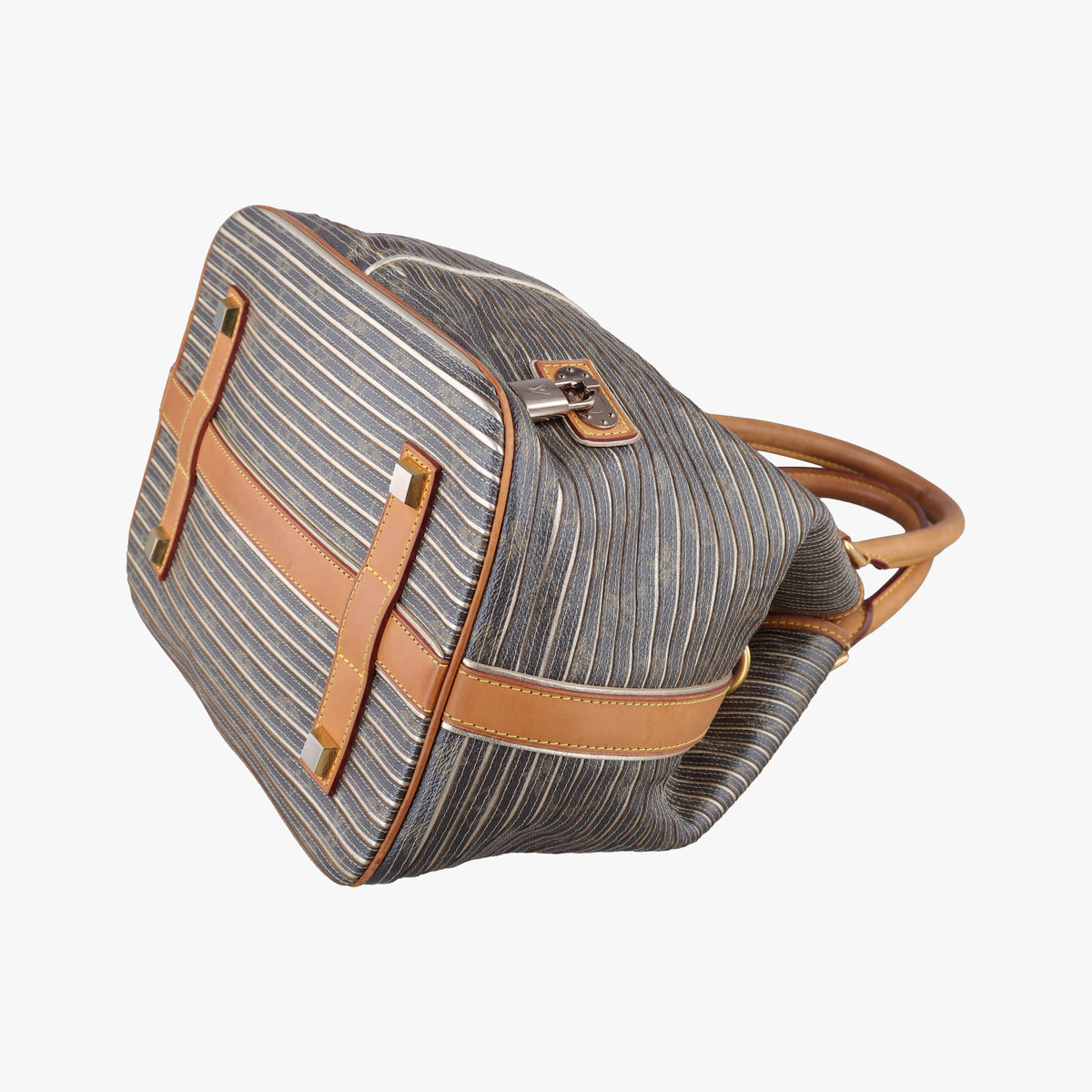 Pre-owned Louis Vuitton Neo Brown×Argent Monogram Eden×calf leather M40355 shoulderbag | stylenewstar
