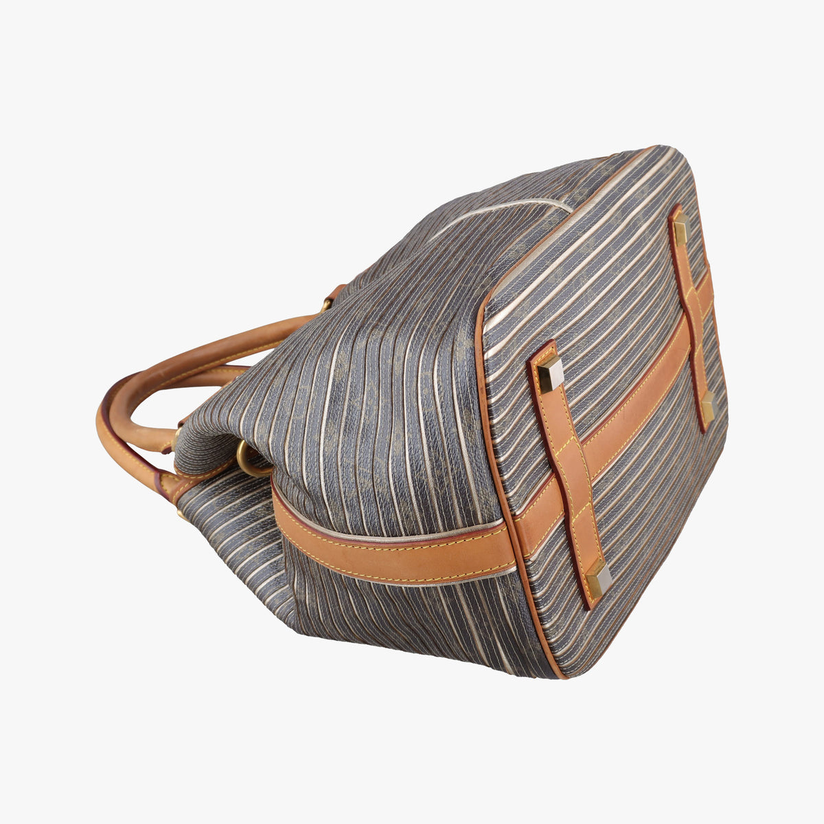 Pre-owned Louis Vuitton Neo Brown×Argent Monogram Eden×calf leather M40355 shoulderbag | stylenewstar