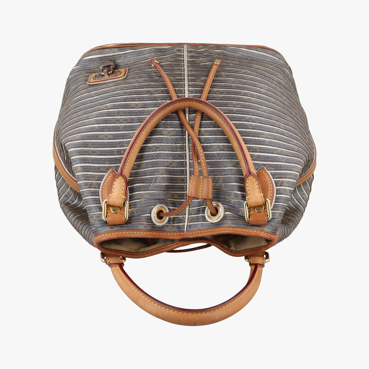 Pre-owned Louis Vuitton Neo Brown×Argent Monogram Eden×calf leather M40355 shoulderbag | stylenewstar