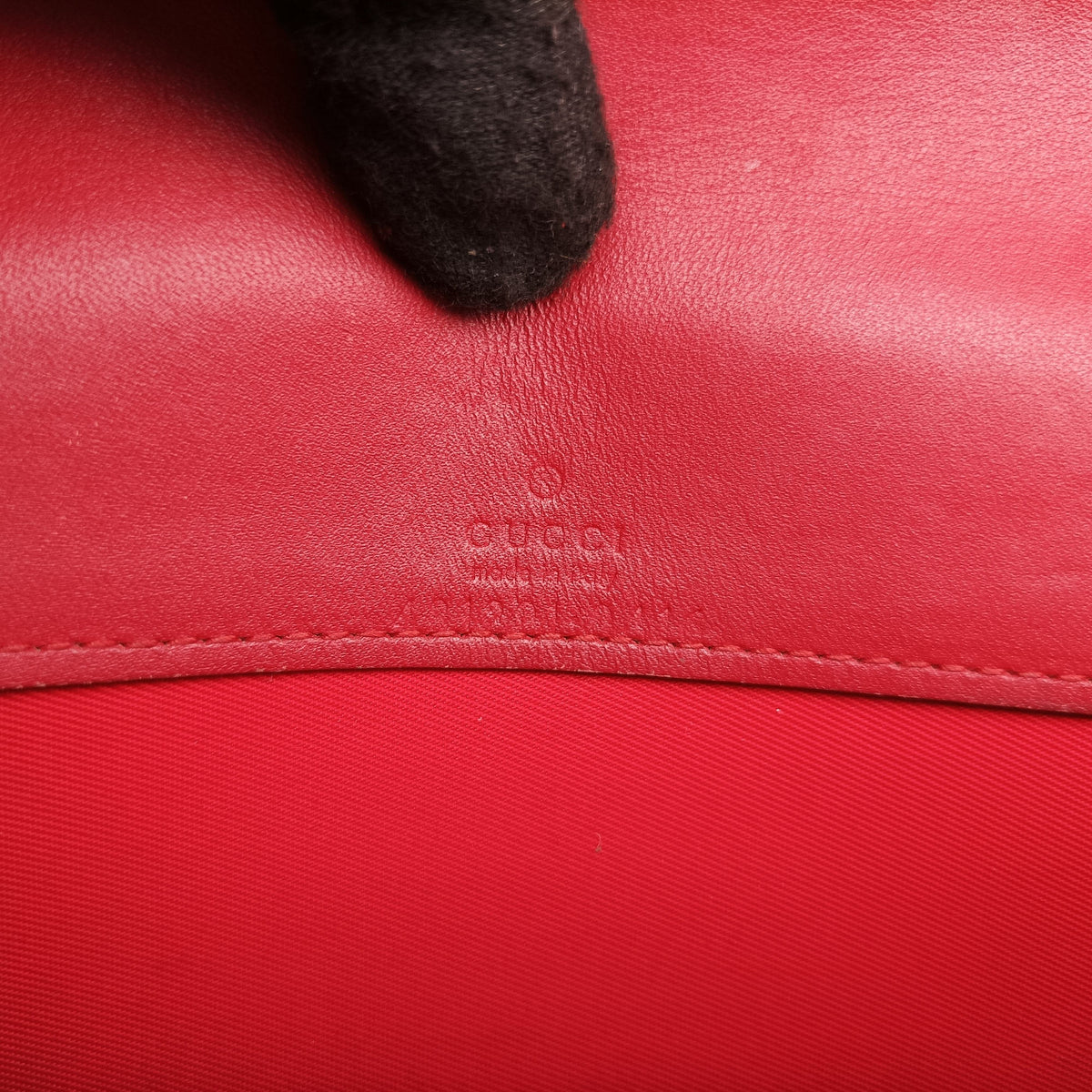 Pre-owned Gucci GG Supreme Cherry Brown×Red PVC coated canvas×Leather 481291 shoulderbag | stylenewstar