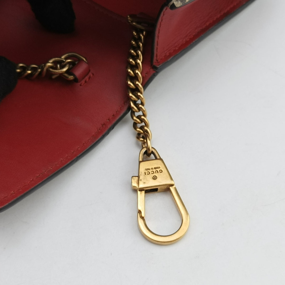 Pre-owned Gucci GG Supreme Cherry Brown×Red PVC coated canvas×Leather 481291 shoulderbag | stylenewstar