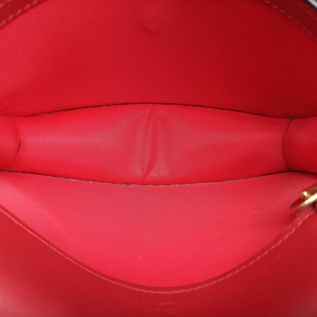 Pre-owned Gucci GG Supreme Cherry Brown×Red PVC coated canvas×Leather 481291 shoulderbag | stylenewstar
