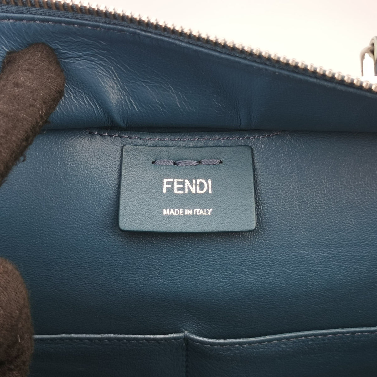 Secondhand Fendi Trois Jours Blue Leather 8BH279 handbag | stylenewstar