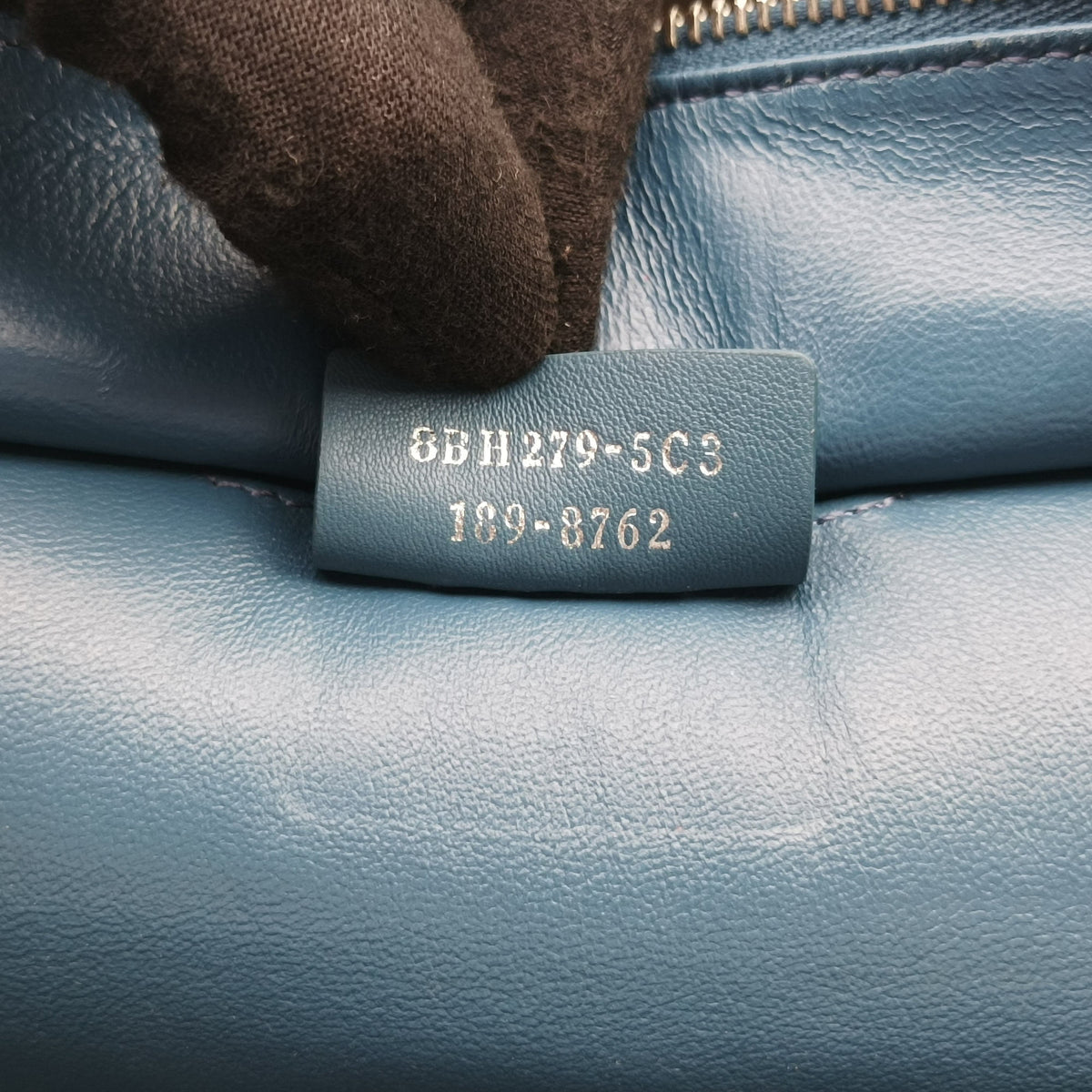 Secondhand Fendi Trois Jours Blue Leather 8BH279 handbag | stylenewstar
