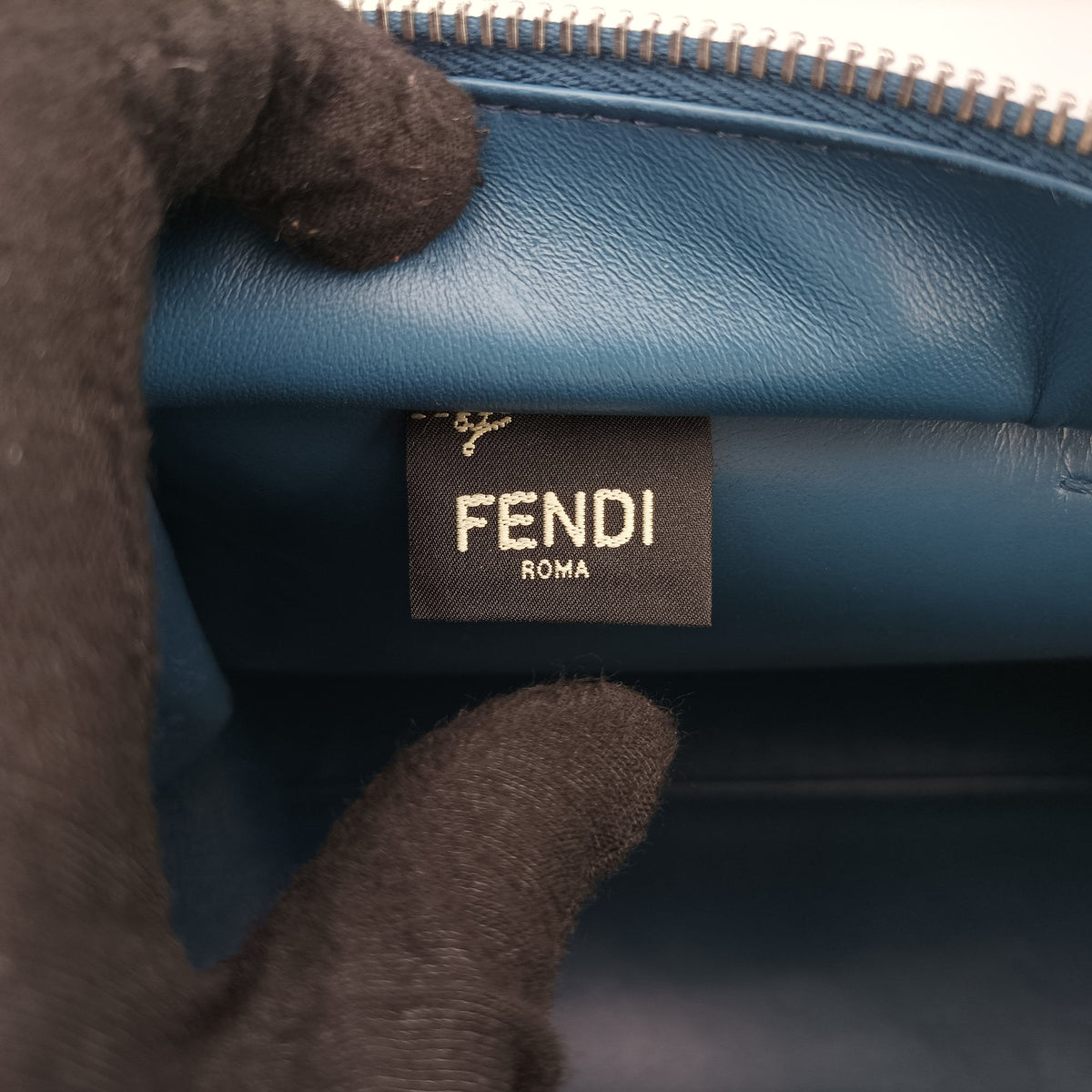 Secondhand Fendi Trois Jours Blue Leather 8BH279 handbag | stylenewstar