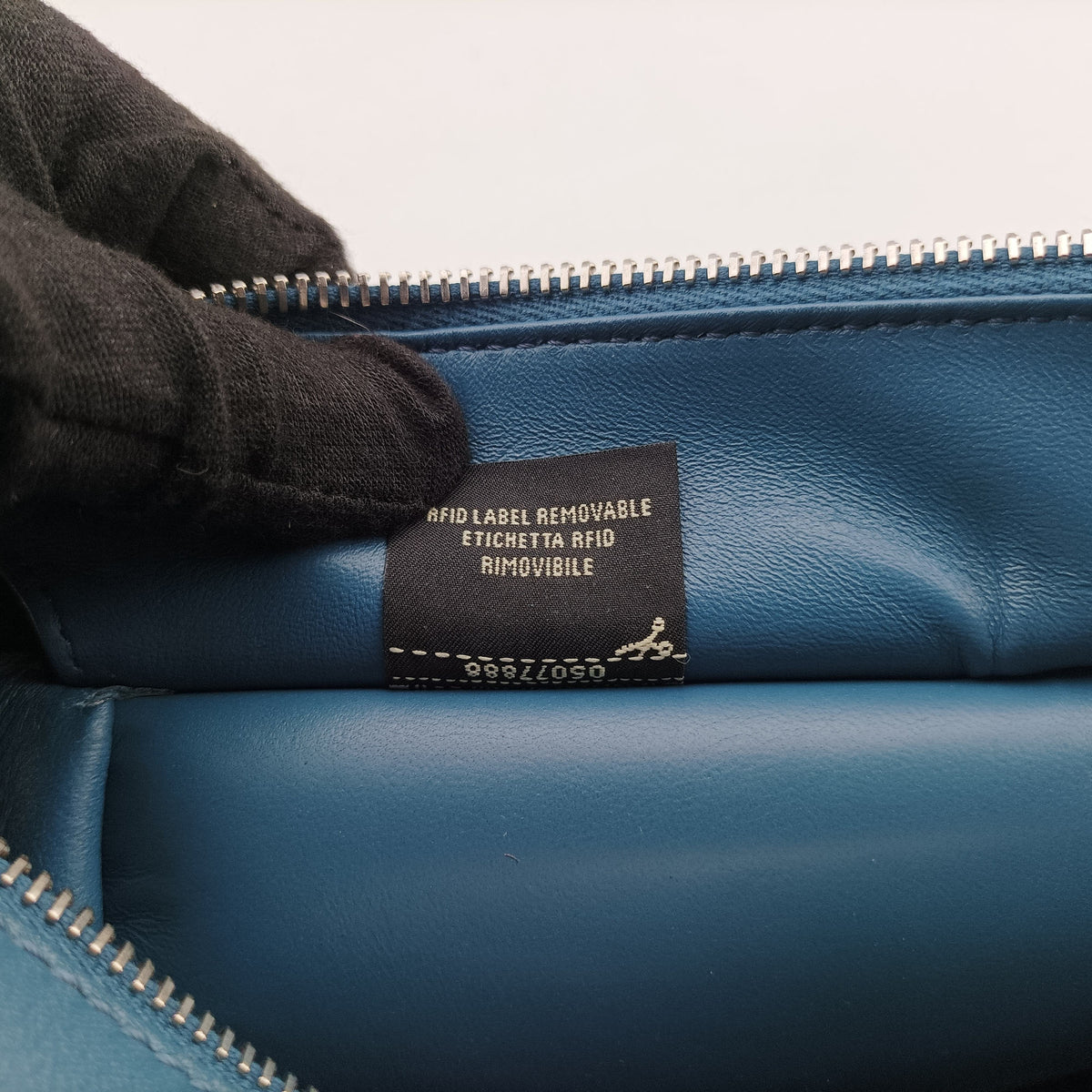 Secondhand Fendi Trois Jours Blue Leather 8BH279 handbag | stylenewstar