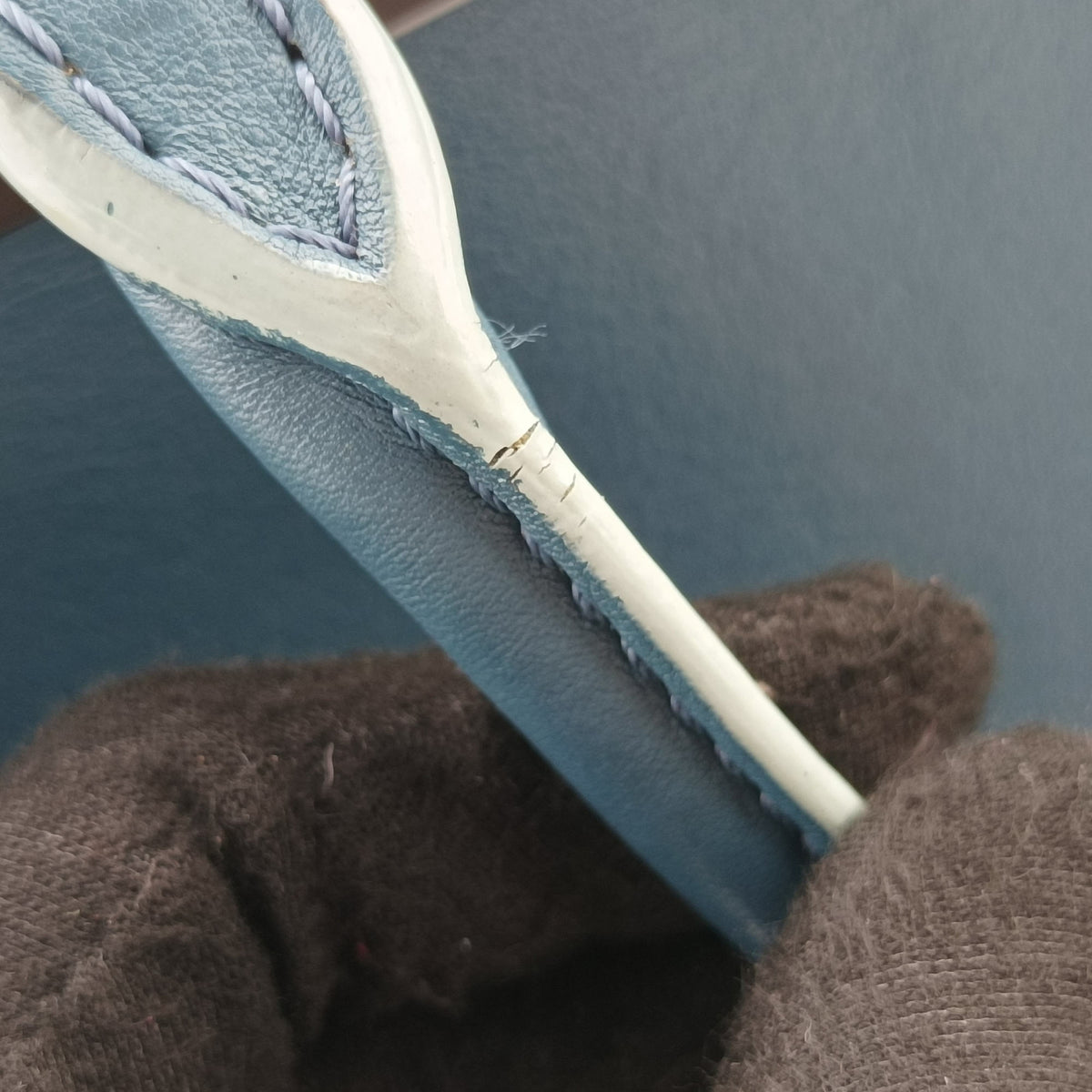 Secondhand Fendi Trois Jours Blue Leather 8BH279 handbag | stylenewstar