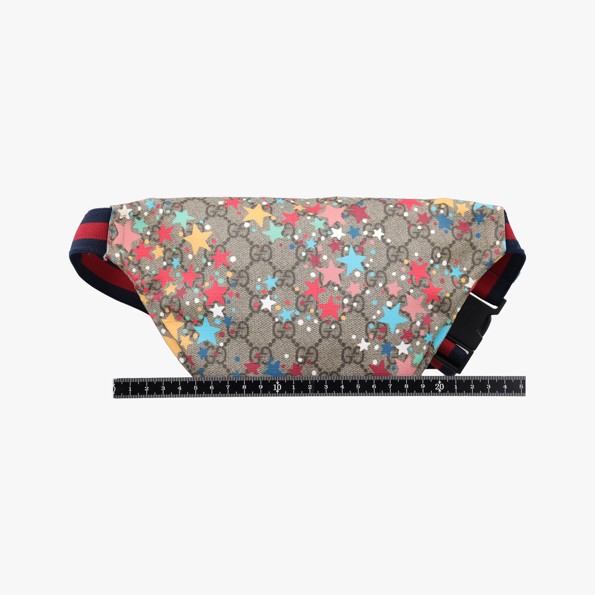 Pre-owned Gucci Kids Line Children's Star beige×multi PVC coated canvas 502095 bum bag/waist bag | stylenewstar