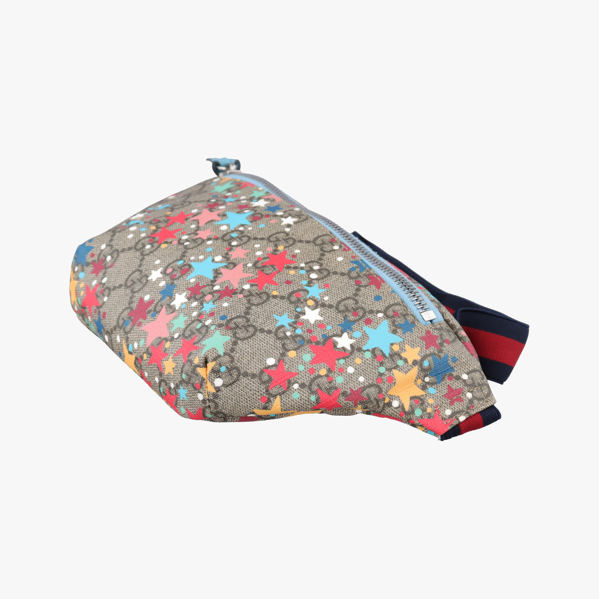 Pre-owned Gucci Kids Line Children's Star beige×multi PVC coated canvas 502095 bum bag/waist bag | stylenewstar