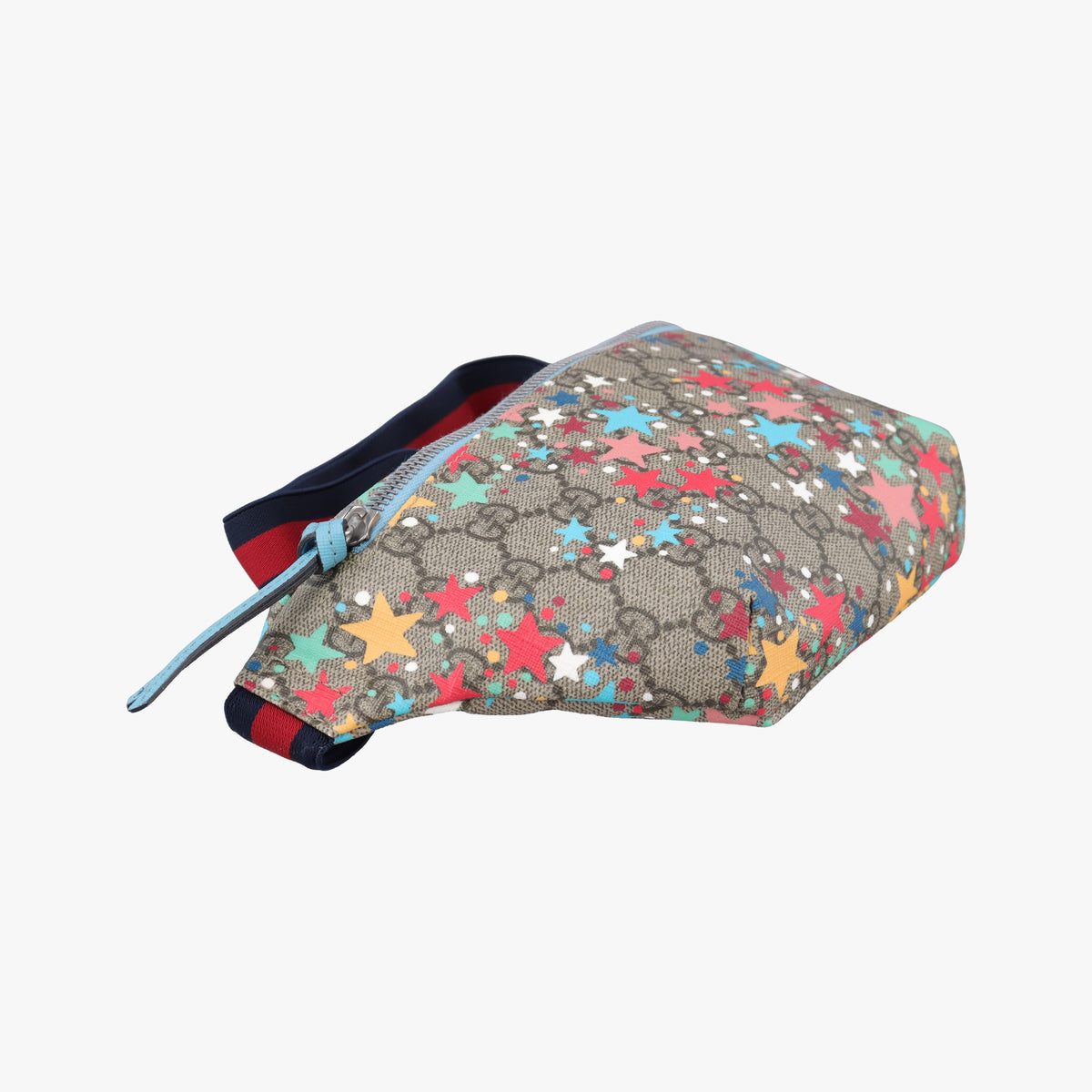 Pre-owned Gucci Kids Line Children's Star beige×multi PVC coated canvas 502095 bum bag/waist bag | stylenewstar