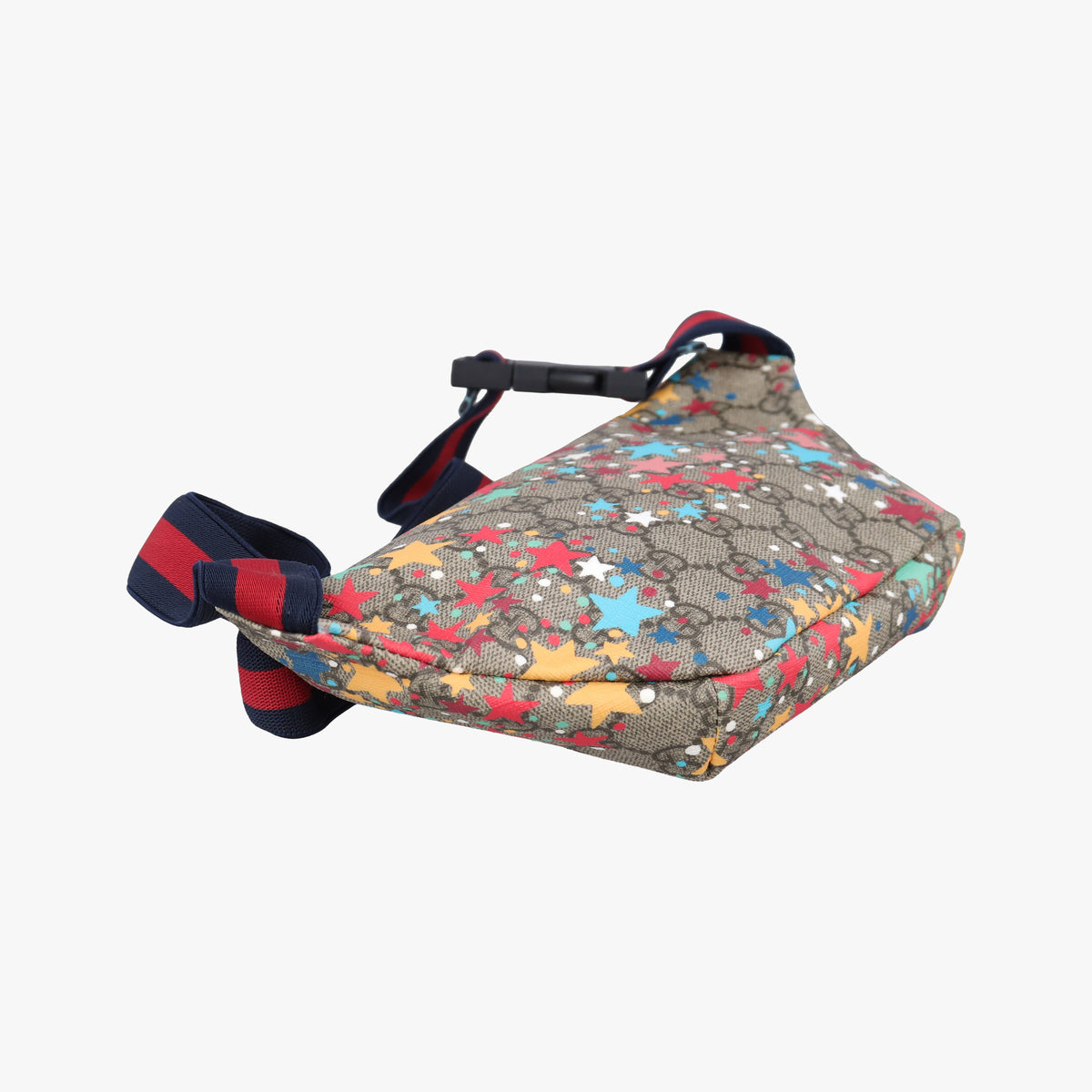 Pre-owned Gucci Kids Line Children's Star beige×multi PVC coated canvas 502095 bum bag/waist bag | stylenewstar