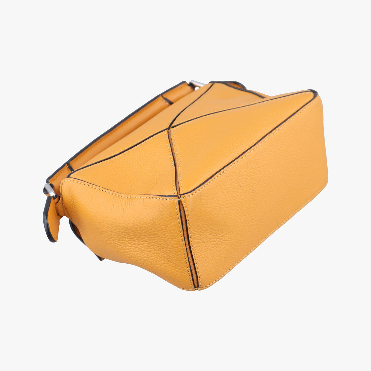 Pre-owned Loewe Puzzle mini Yellow Leather 322 30 U95 shoulderbag | stylenewstar