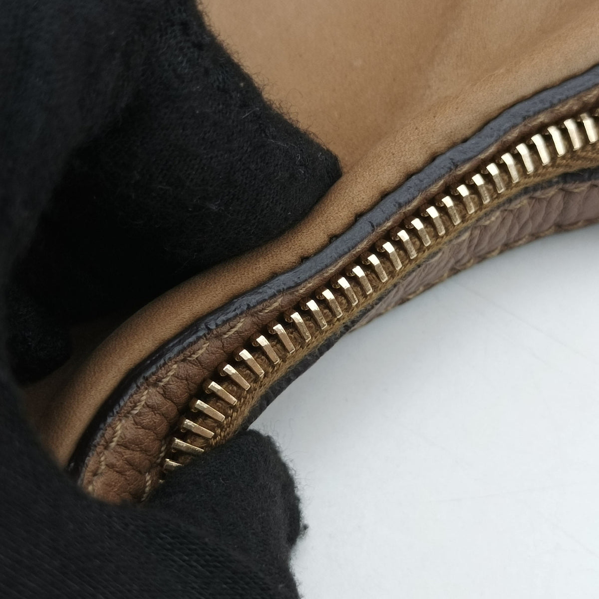 Pre-owned Gucci Horsebit Beige×Brown Suede×Leather 247602 shoulderbag | stylenewstar