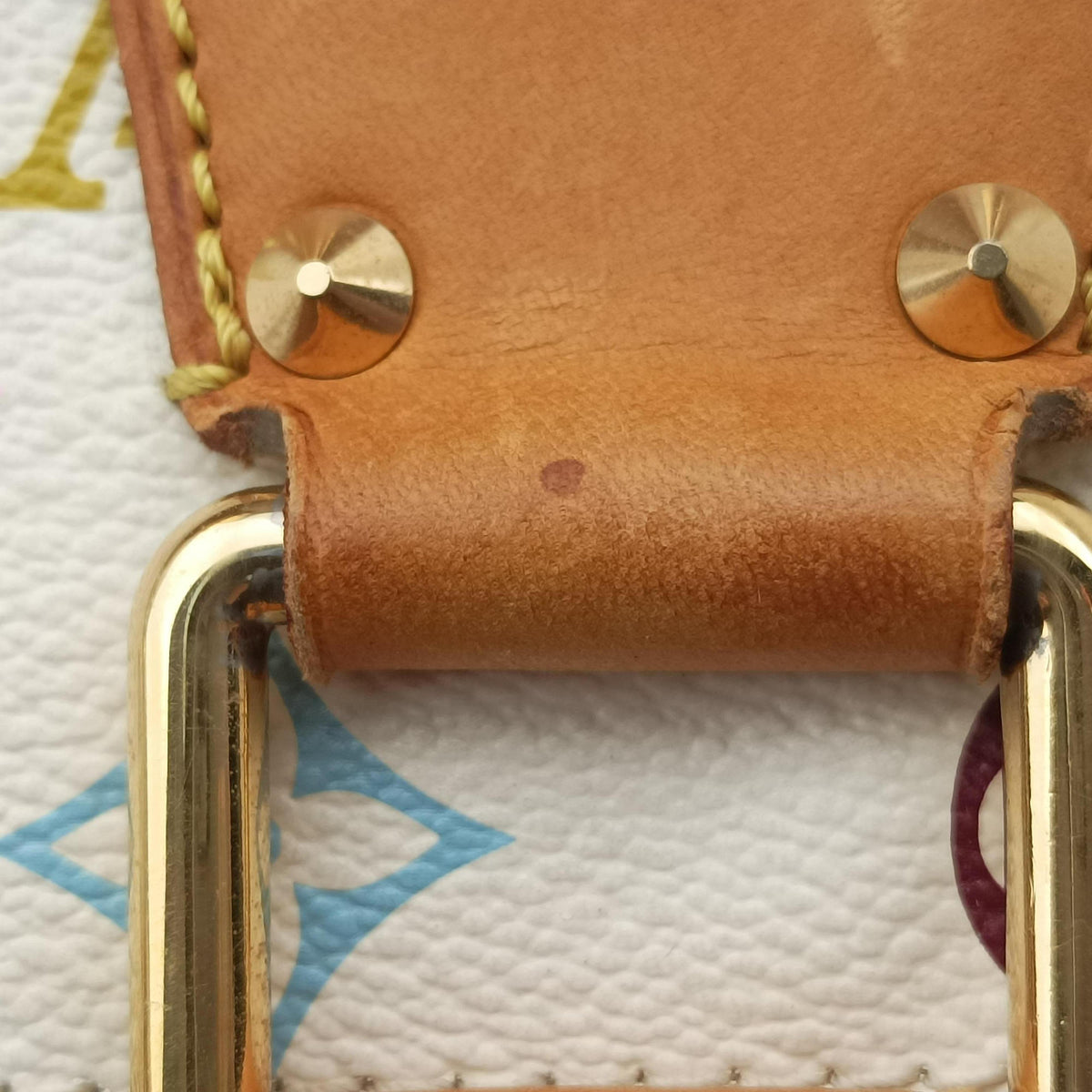 Pre-owned Louis Vuitton Speedy 30 white Monogram Multicolor M92643 handbag | stylenewstar