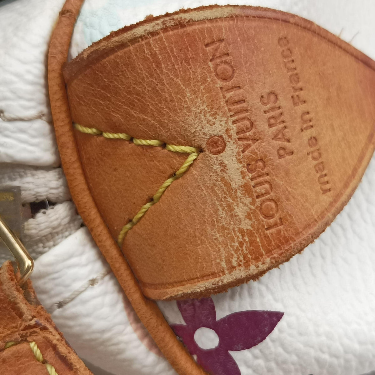 Pre-owned Louis Vuitton Speedy 30 white Monogram Multicolor M92643 handbag | stylenewstar