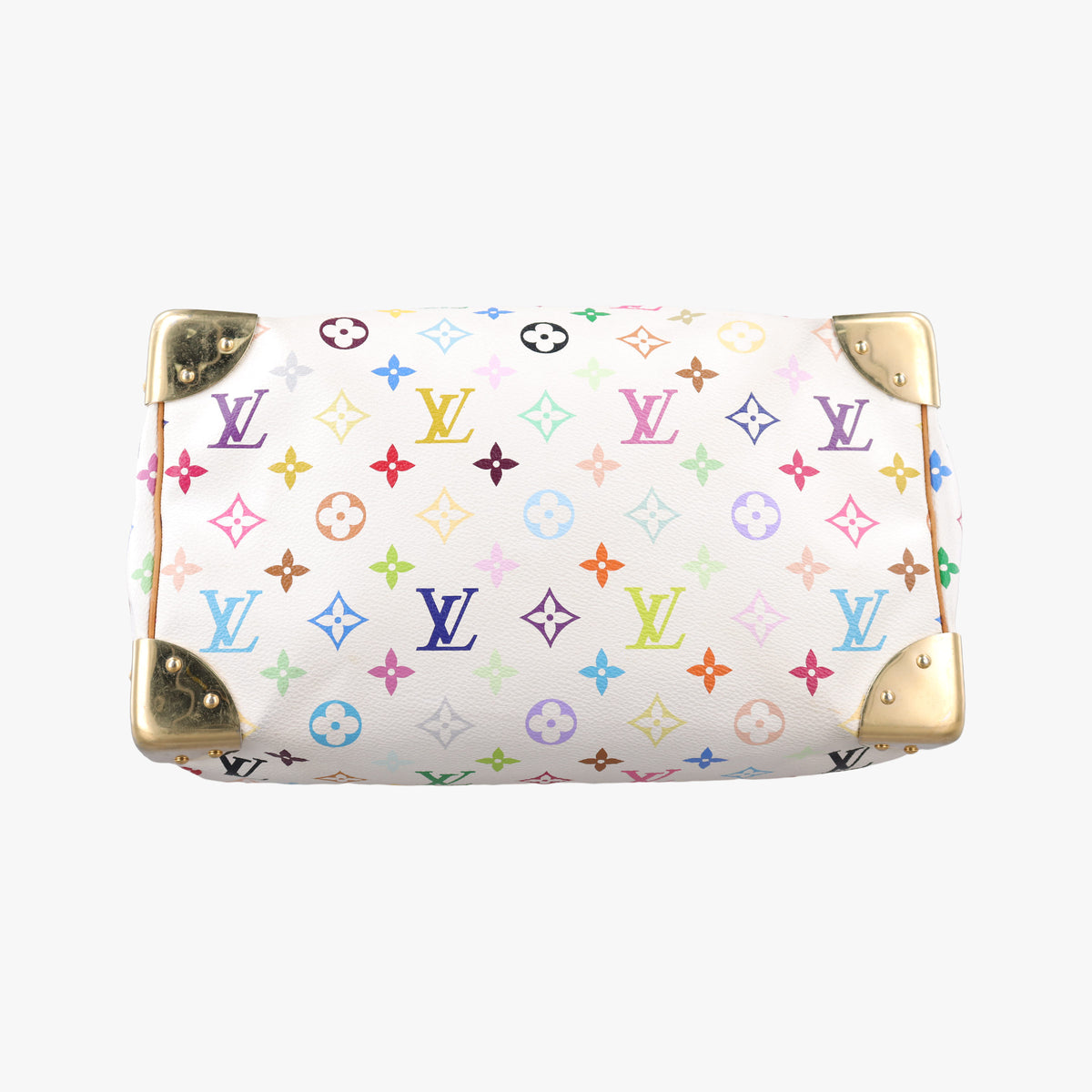 Pre-owned Louis Vuitton Speedy 30 white Monogram Multicolor M92643 handbag | stylenewstar
