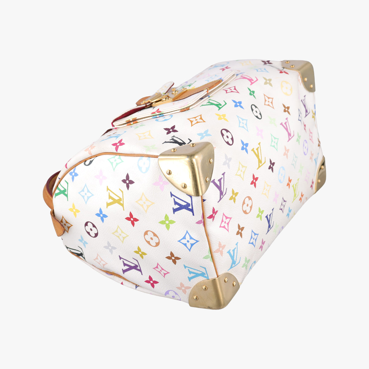 Pre-owned Louis Vuitton Speedy 30 white Monogram Multicolor M92643 handbag | stylenewstar