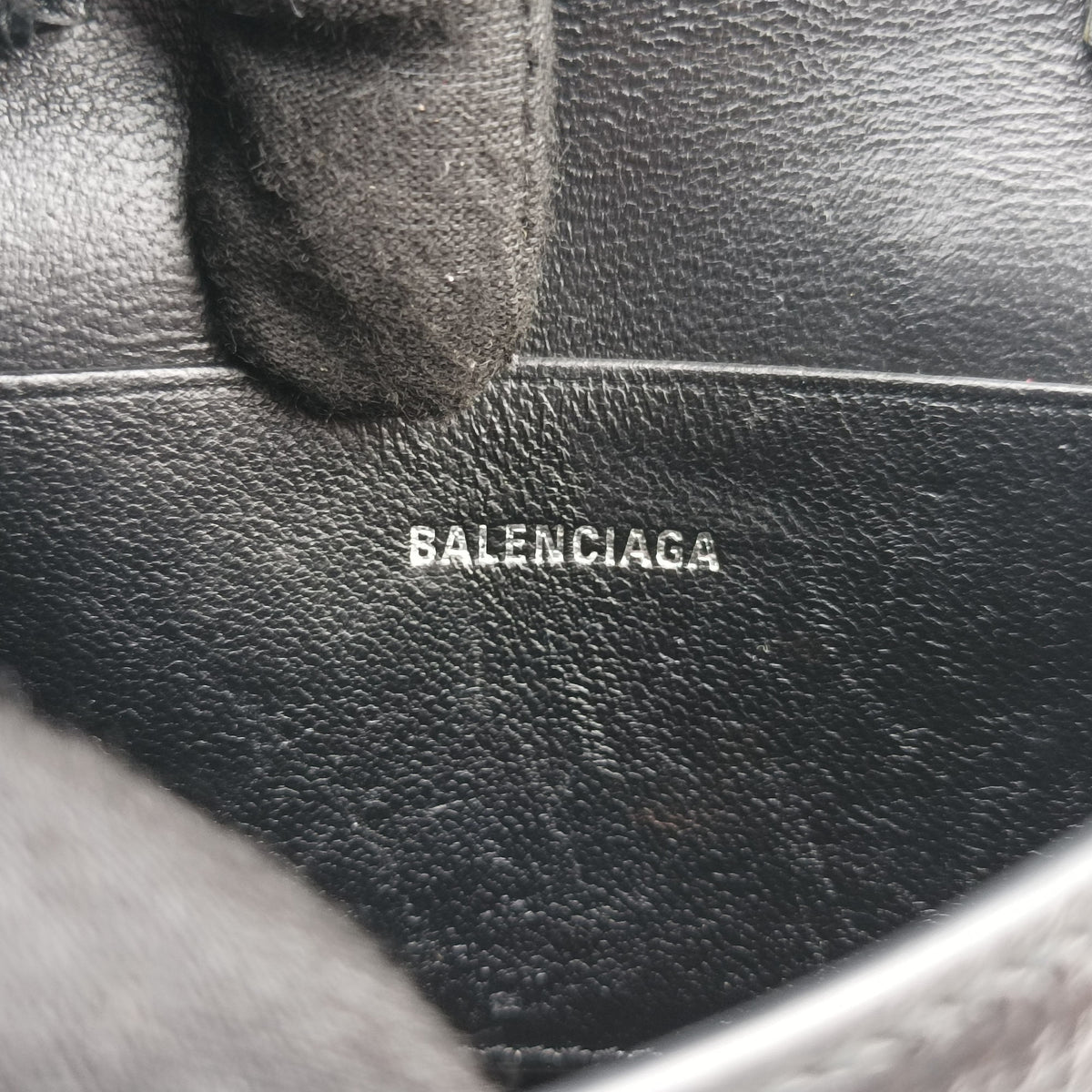 Pre-owned Balenciaga Hourglass Black Leather  shoulderbag | stylenewstar