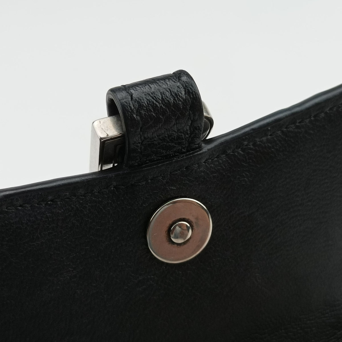 Pre-owned Balenciaga Hourglass Black Leather  shoulderbag | stylenewstar
