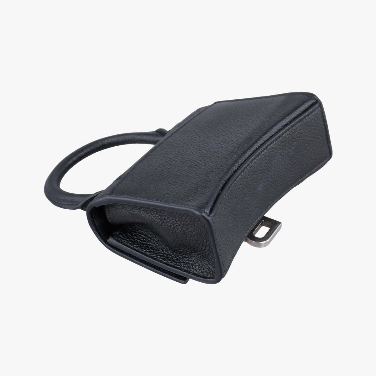 Pre-owned Balenciaga Hourglass Black Leather  shoulderbag | stylenewstar