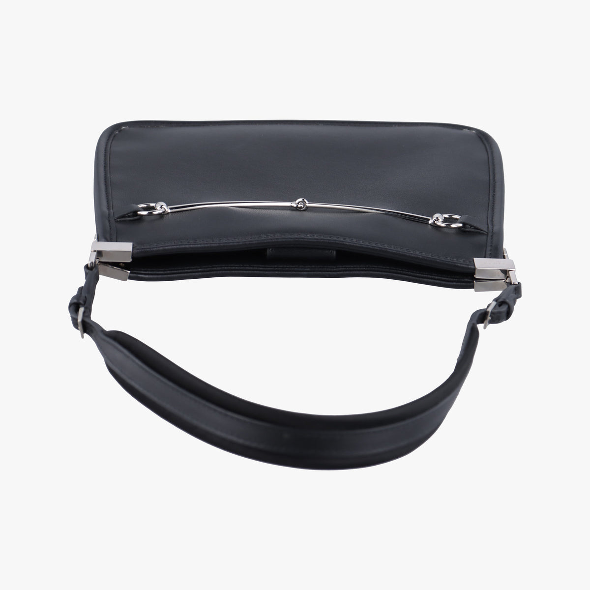 Pre-owned Gucci Horsebit Slim Black Leather 764191 shoulderbag | stylenewstar