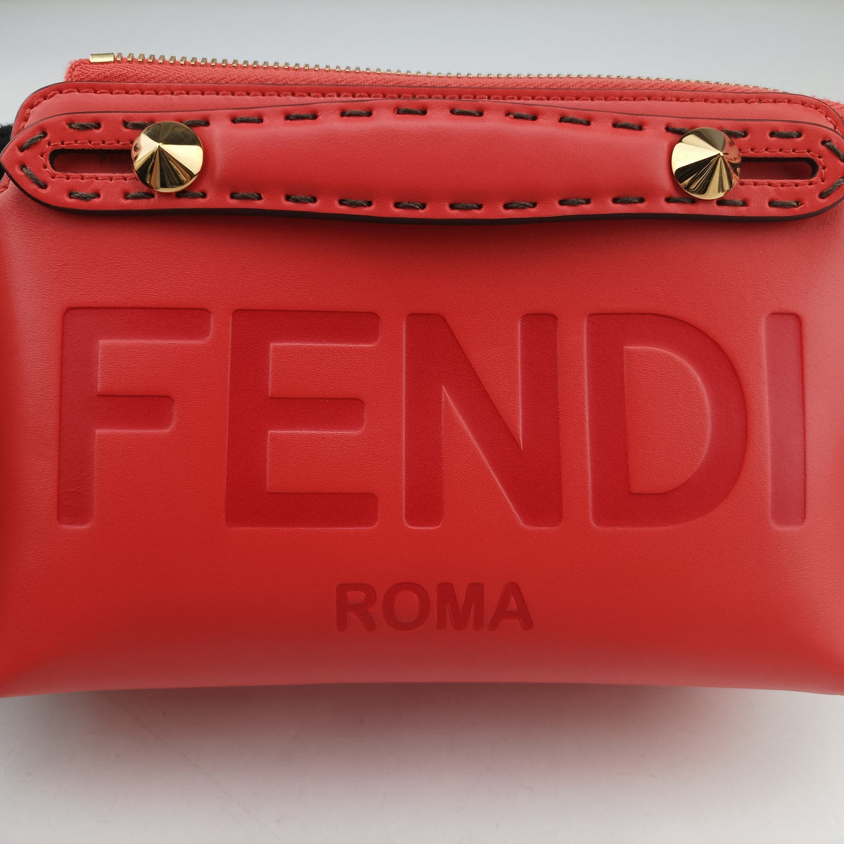 Pre-owned Fendi By the way Red Leather 8BL145 shoulderbag | stylenewstar