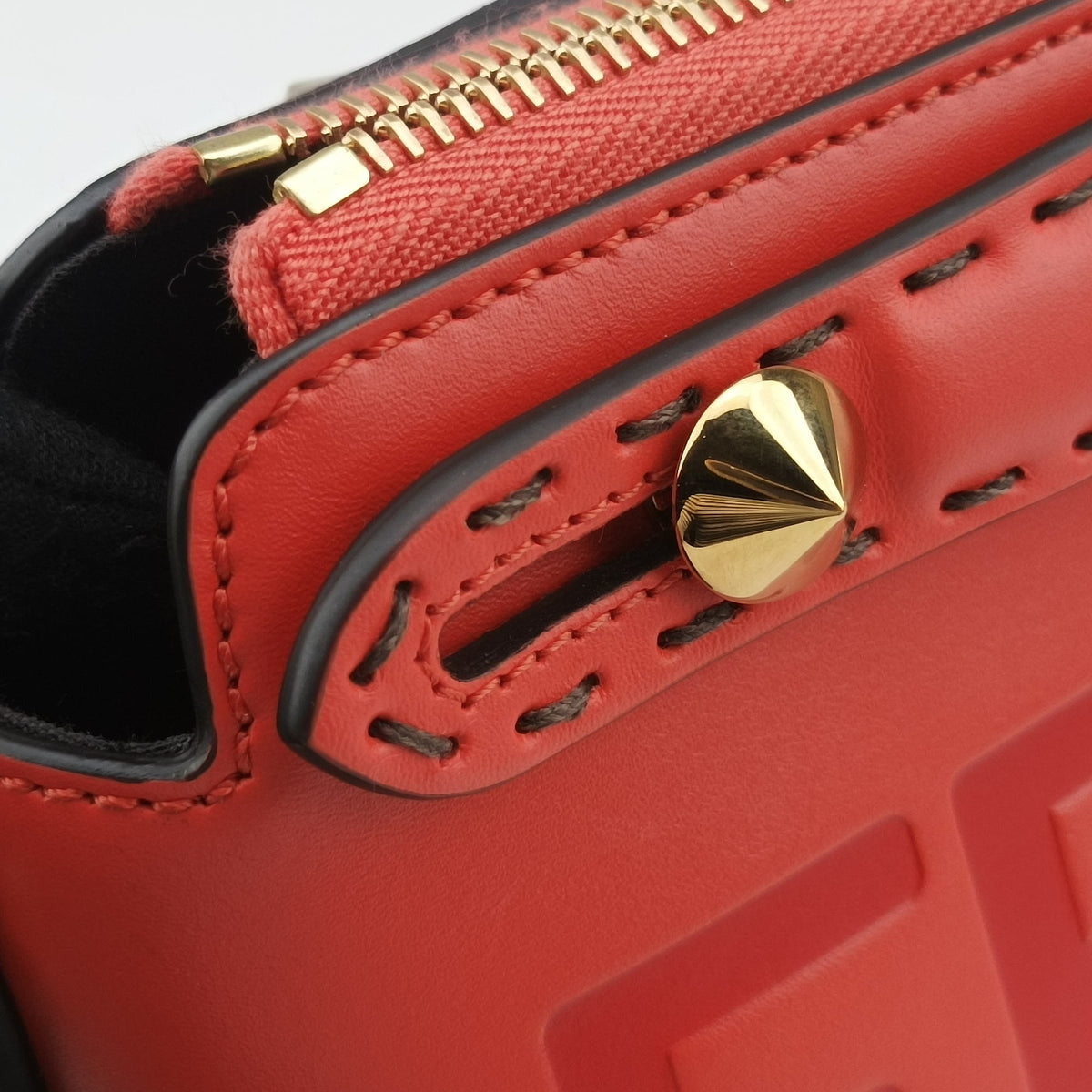 Pre-owned Fendi By the way Red Leather 8BL145 shoulderbag | stylenewstar