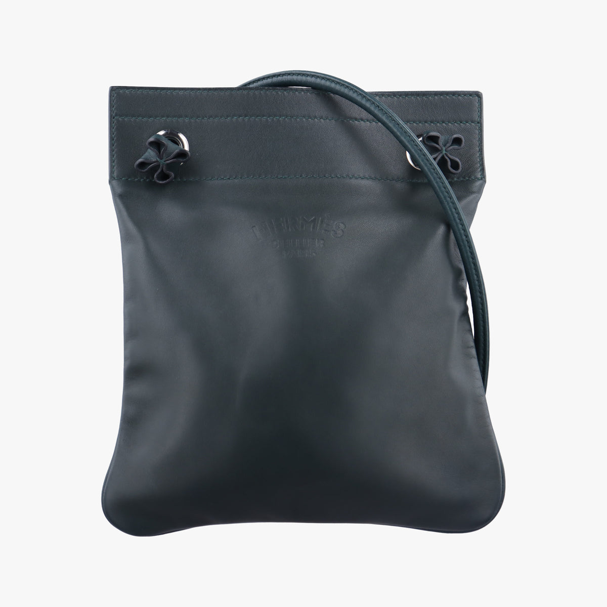 Vintage Hermes Sac Aline mini Green leather  shoulderbag | stylenewstar