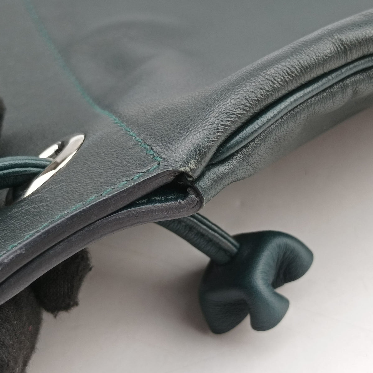 Vintage Hermes Sac Aline mini Green leather  shoulderbag | stylenewstar