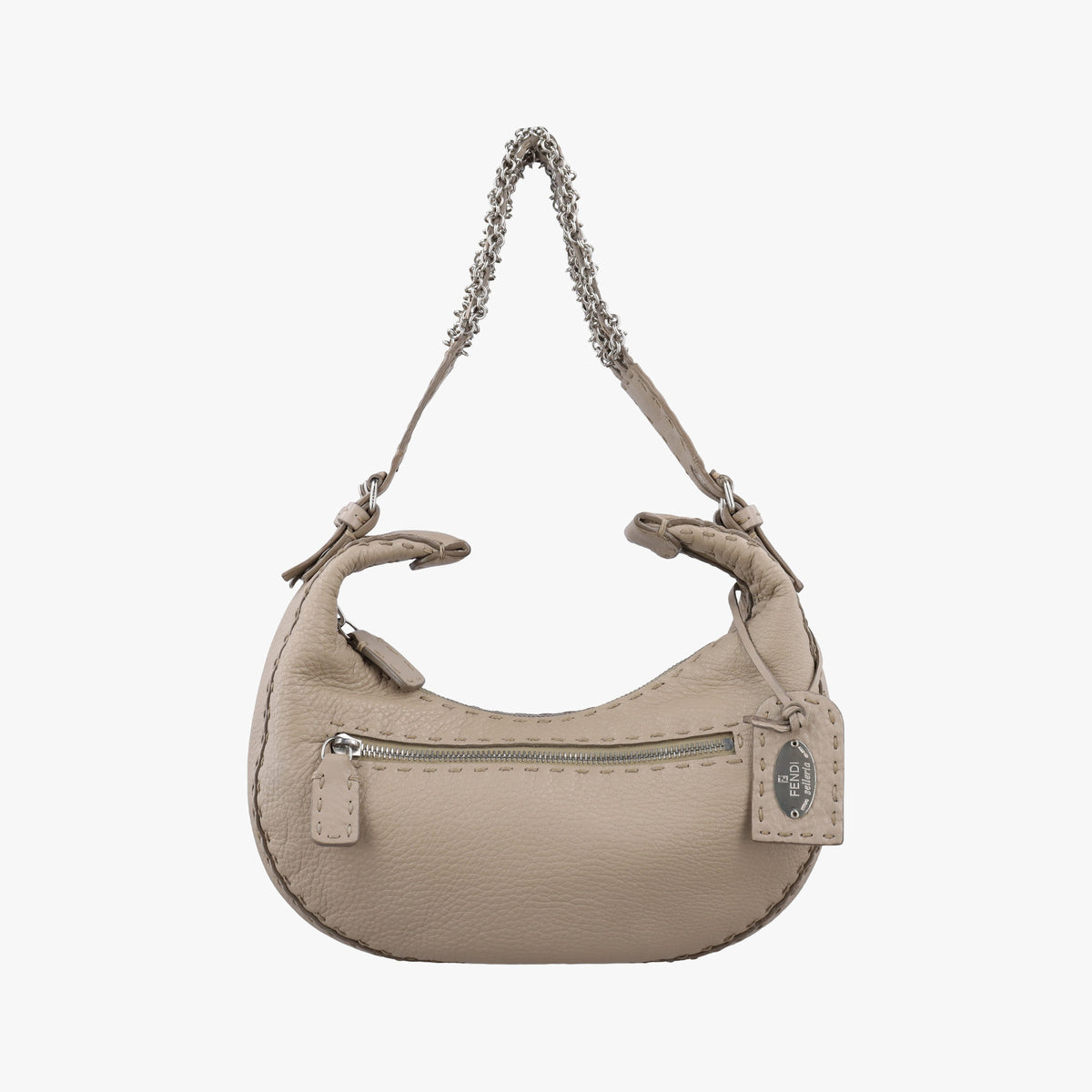 Pre-owned Christian Dior Selleria Beige Leather 8BR420 shoulderbag | stylenewstar