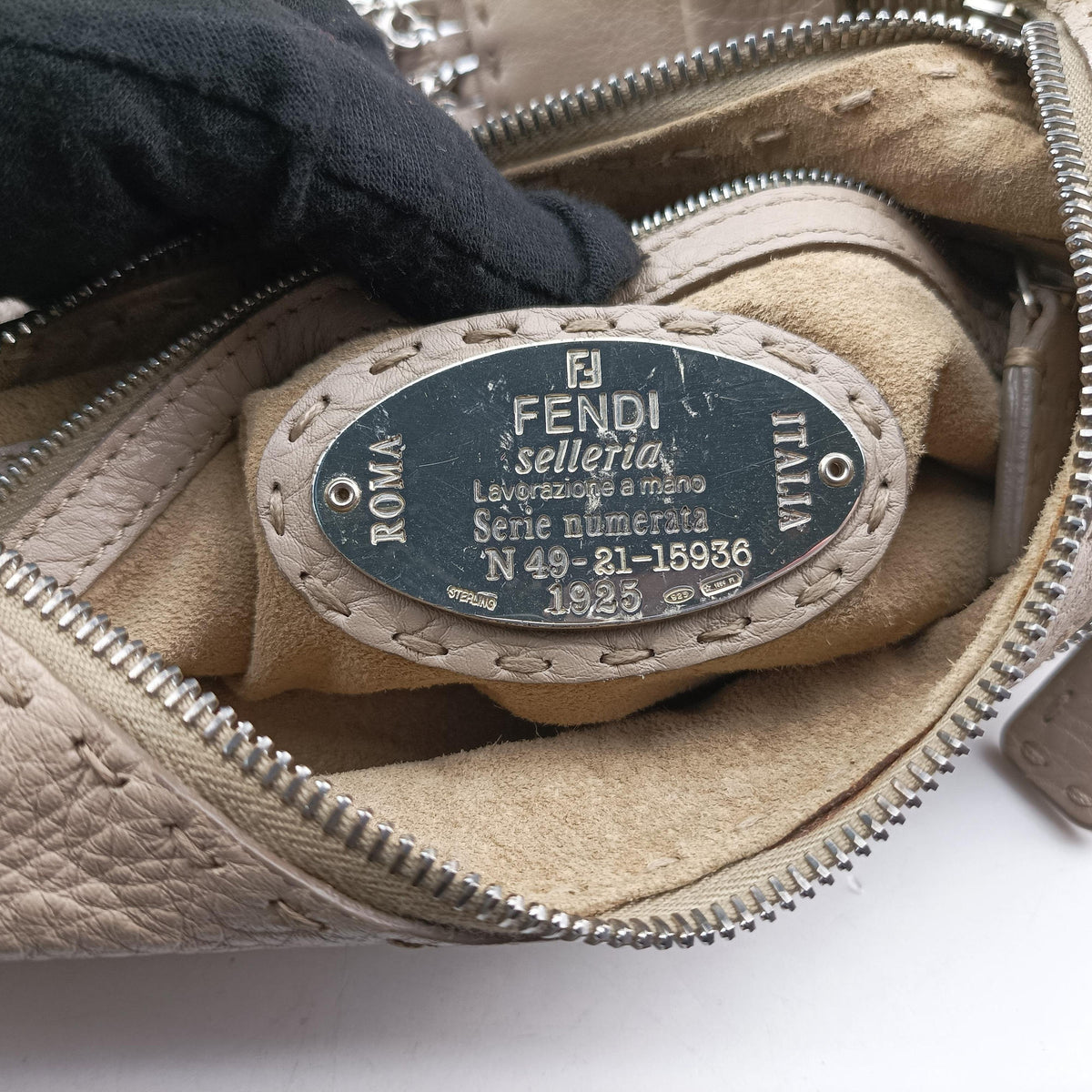 Pre-owned Christian Dior Selleria Beige Leather 8BR420 shoulderbag | stylenewstar