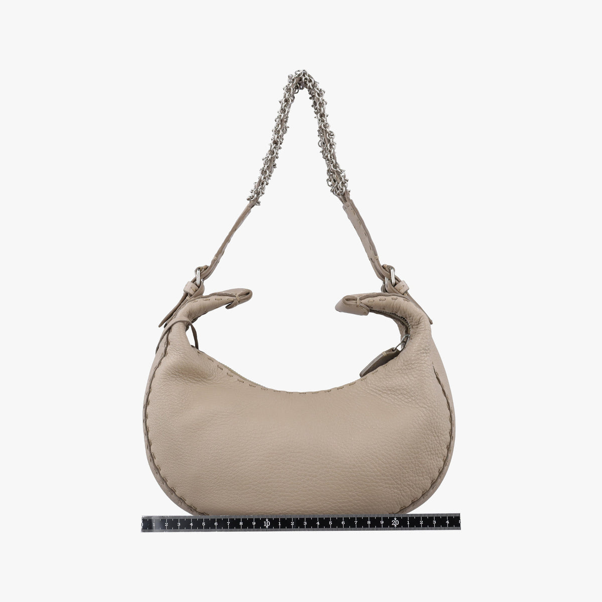 Pre-owned Christian Dior Selleria Beige Leather 8BR420 shoulderbag | stylenewstar