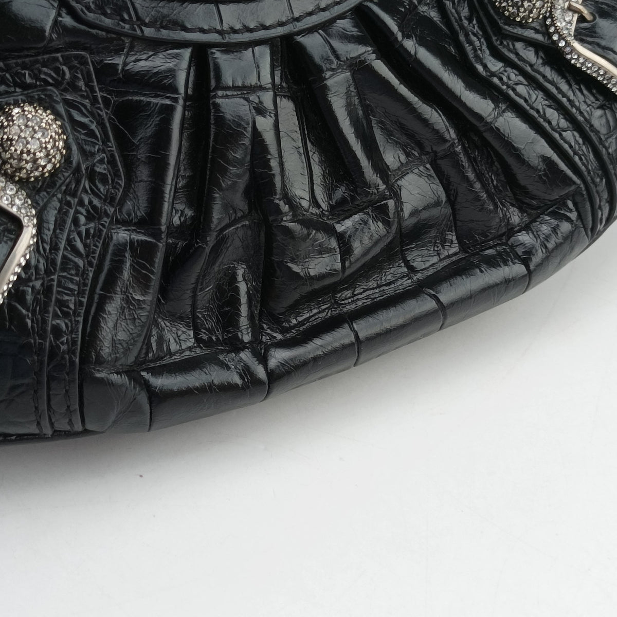Pre-owned Balenciaga Le Cagole mini Black Leather  shoulderbag | stylenewstar