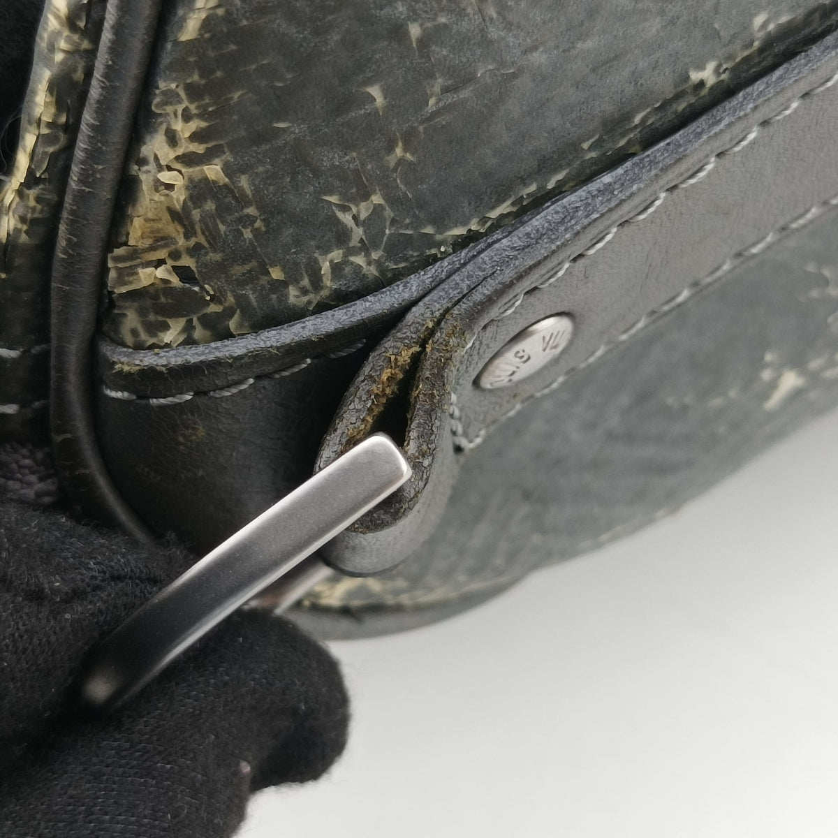 Vintage Louis Vuitton Keepall Bandouliere 45 Gray Damier Carbon N41323 shoulderbag | stylenewstar