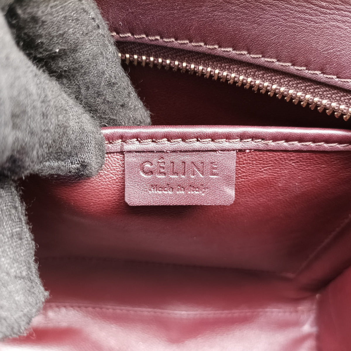 Pre-owned Celine luggage nano shopper Beige×brown Leather×Suede  shoulderbag | stylenewstar