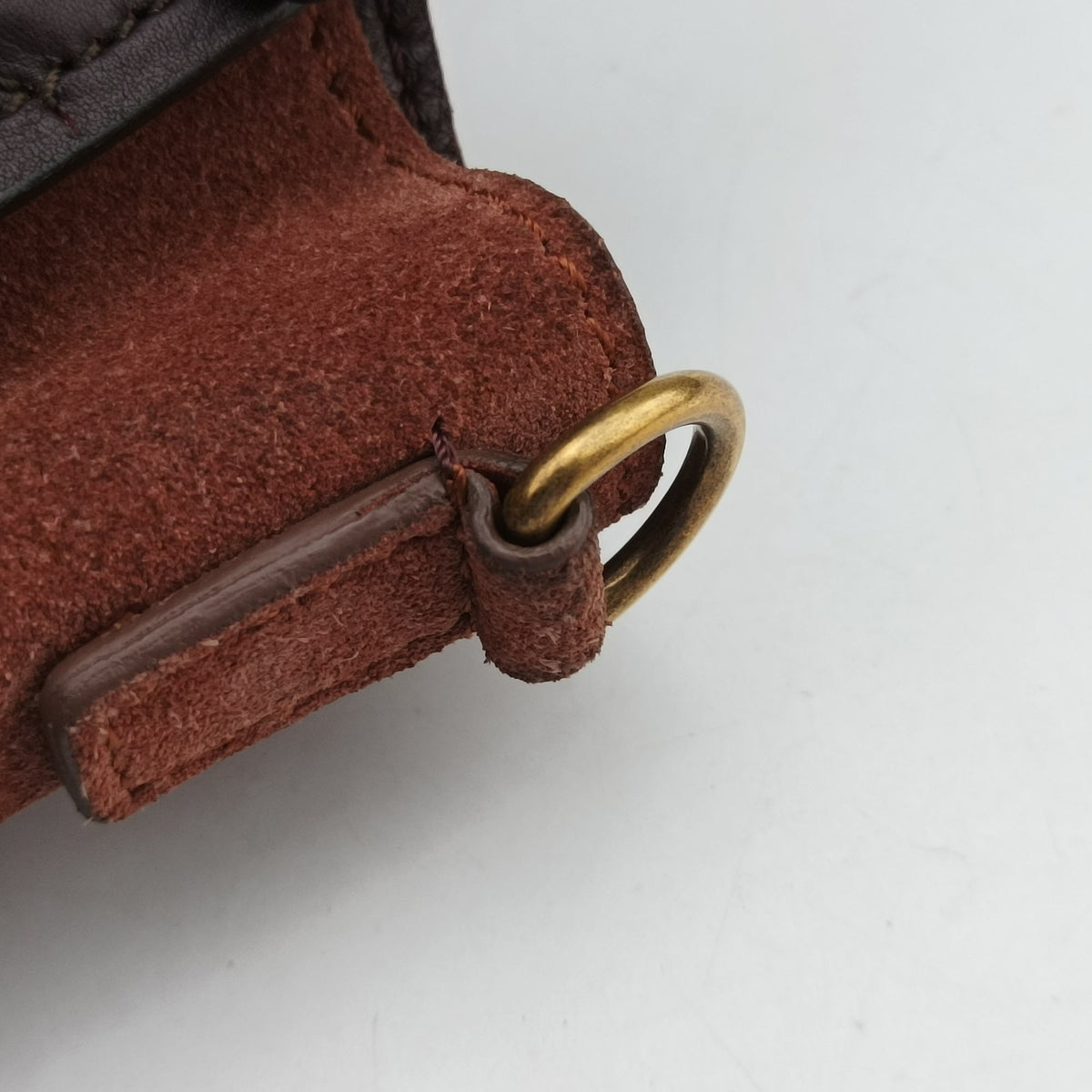 Pre-owned Celine luggage nano shopper Beige×brown Leather×Suede  shoulderbag | stylenewstar
