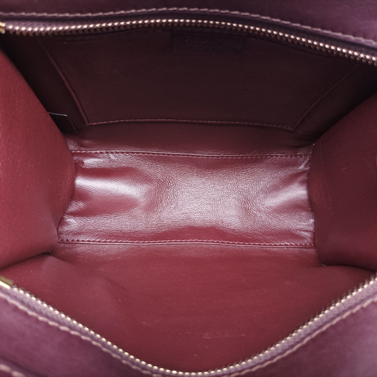 Pre-owned Celine luggage nano shopper Beige×brown Leather×Suede  shoulderbag | stylenewstar