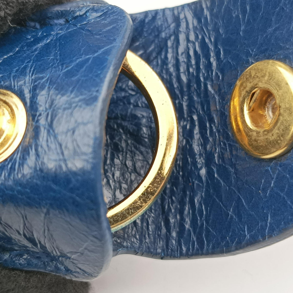 Pre-owned Miu Miu Vitello Shine Shopping Blue Leather  shoulderbag | stylenewstar