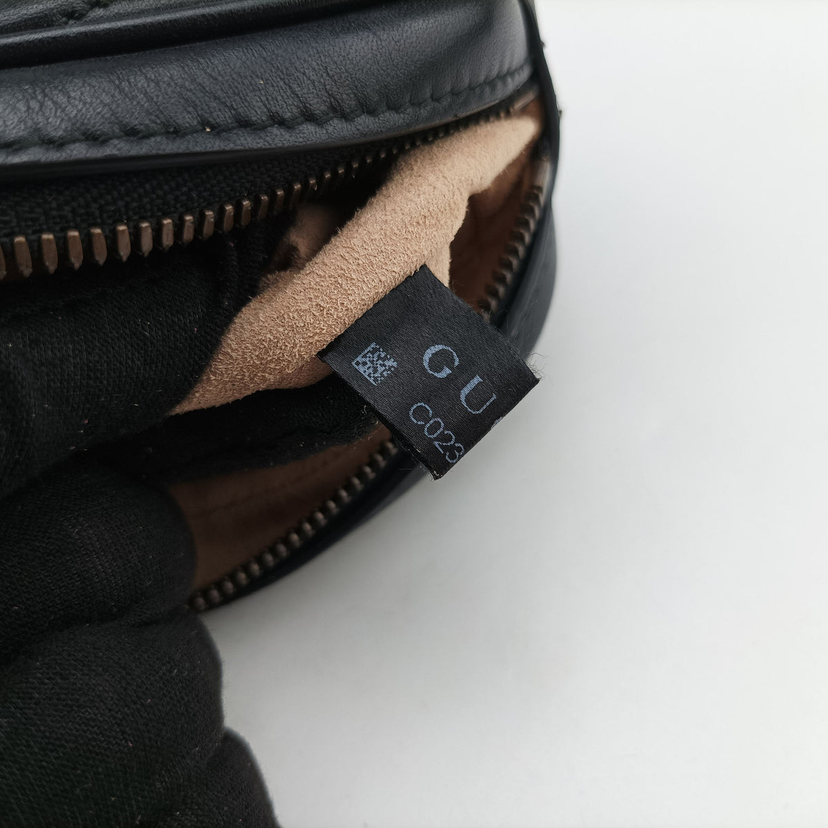 Secondhand Gucci GG Marmont Black Leather 476434 bum bag/waist bag | stylenewstar